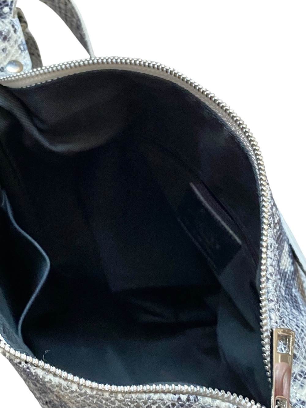 Bevini Modena B290 Italian Caw Leather Python Print Convertible Shoulder Bag - Picture 11 of 16